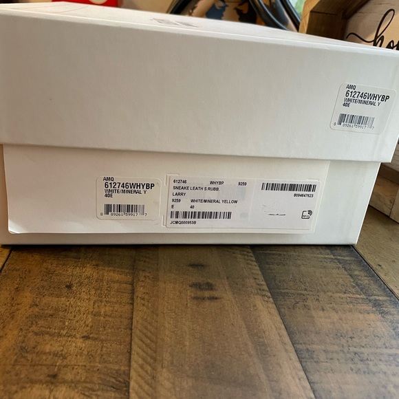 Alexander McQueen Oversized White & Mineral Yellow Gel Sole Sneakers - Picture 3 of 11